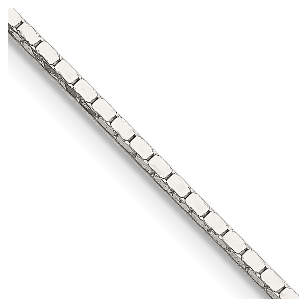 Inch Sterling Silver mm Mirror Box Chain Necklace