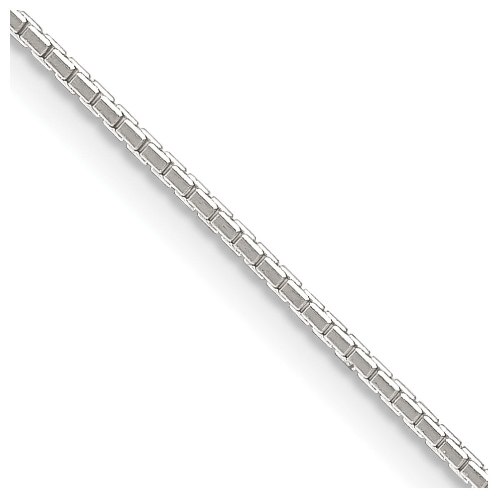 Inch Sterling Silver .mm Sided Diamond-Cut Mirror Box Chain Necklace