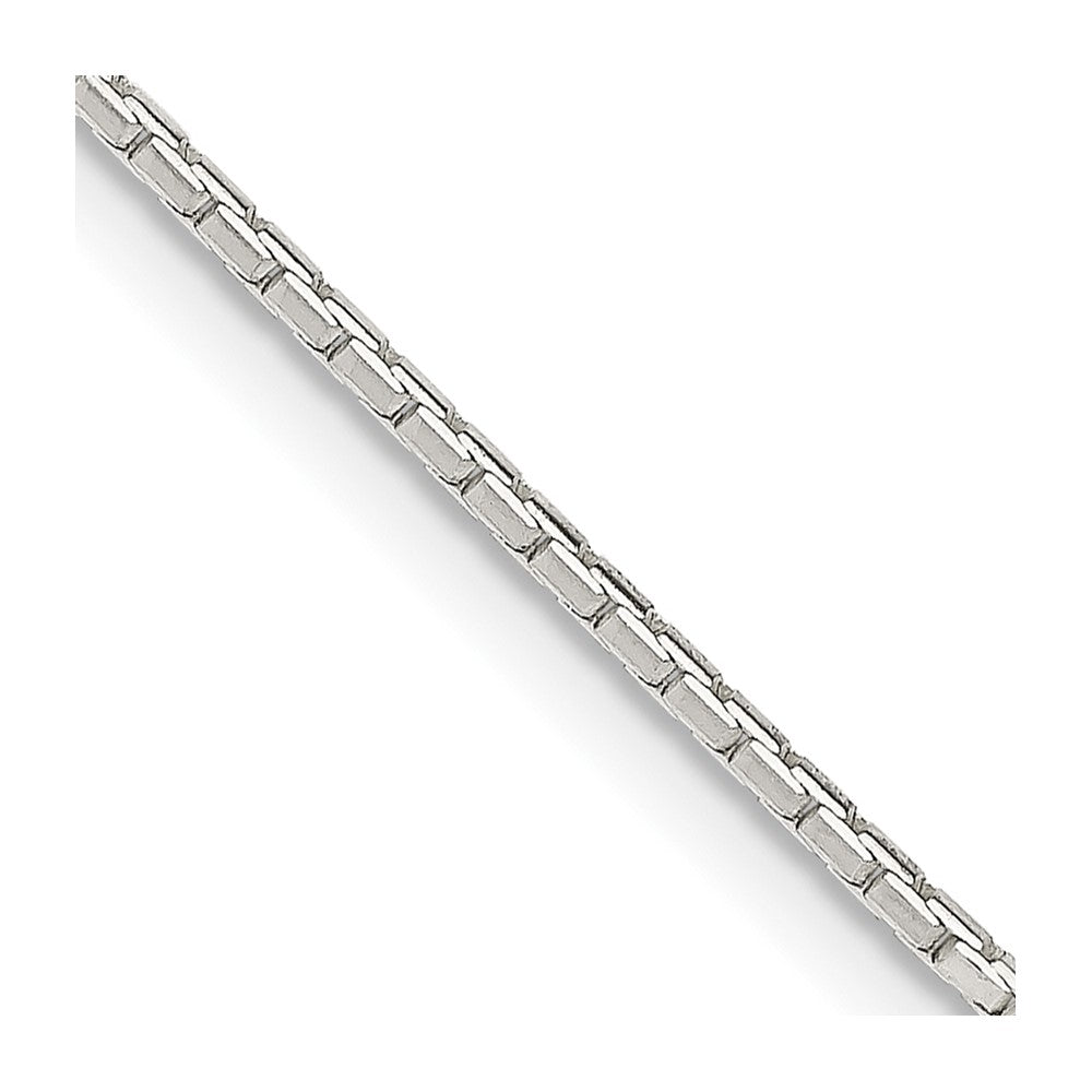 Inch Sterling Silver .mm Sided Diamond-Cut Mirror Box Chain Necklace