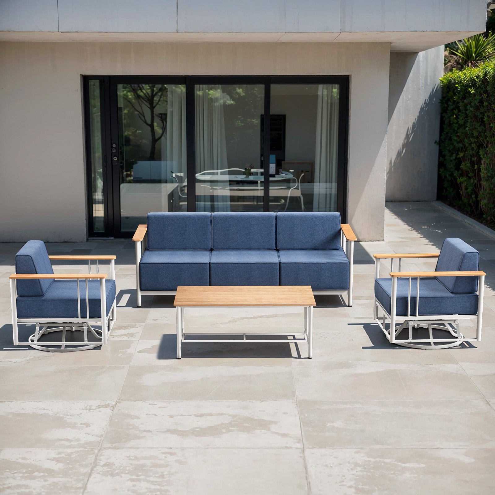 -Piece Patio Set - Swivel Chairs, Sofa & Coffee Table, BINGLI Series