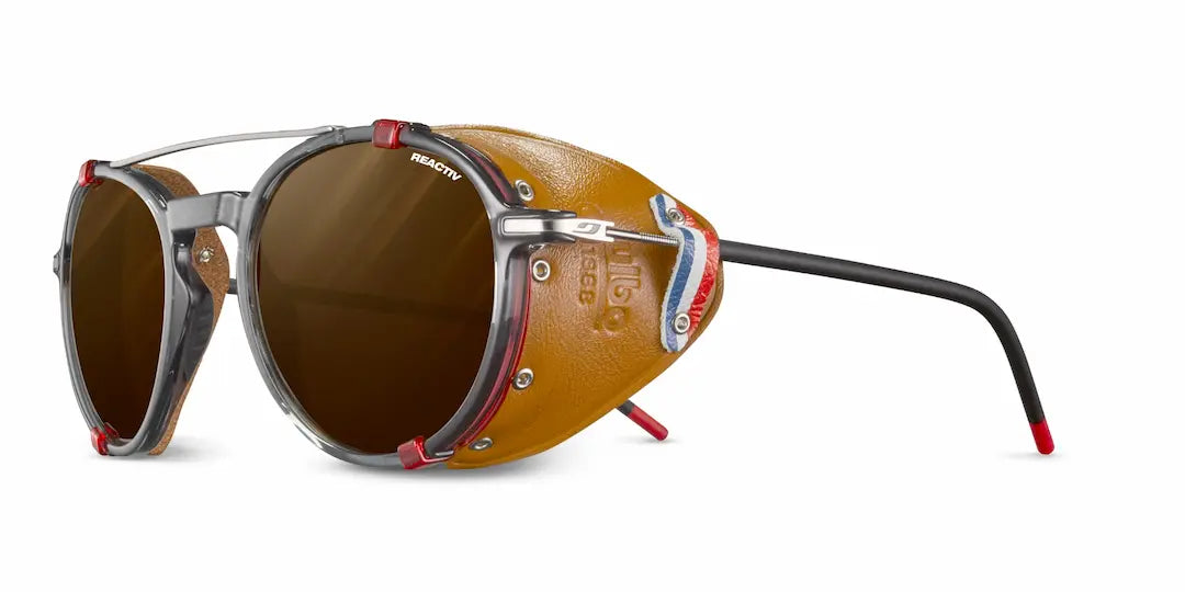 Julbo Legacy Sunglasses - Translucent Black-Red frameReactiv - Polarized light changing lenses