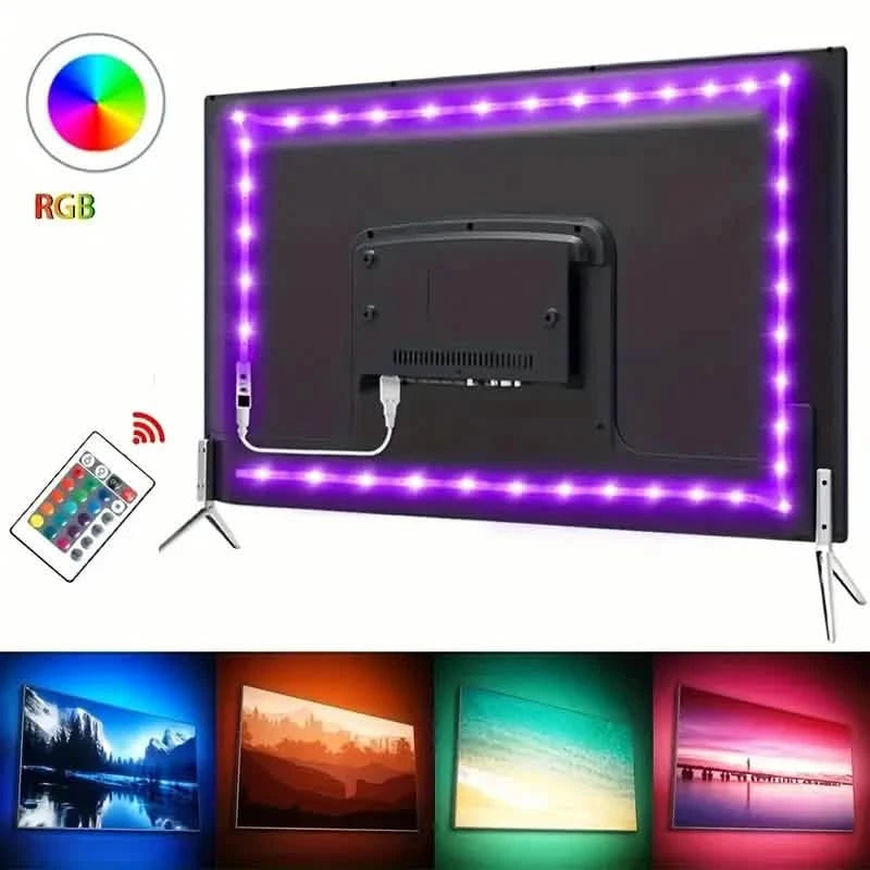 Multicolor LED Light Strip for TV with Remote Control - m