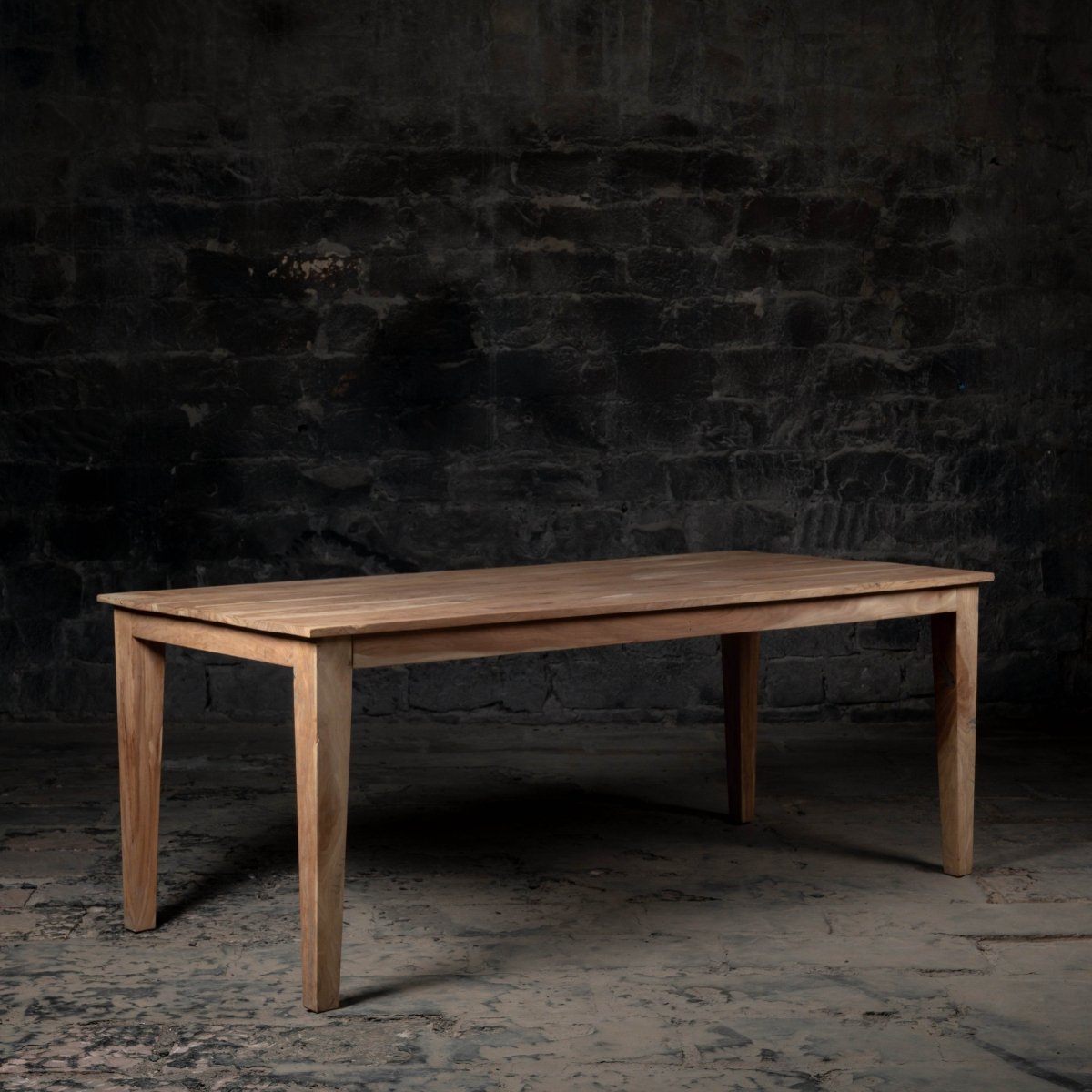 Timeless Tappered Dining Table - ** Inches Light Walnut