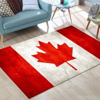 Canada Rug, Canada Flag Rug, Red Rug, Kids Room Rug, National Rug