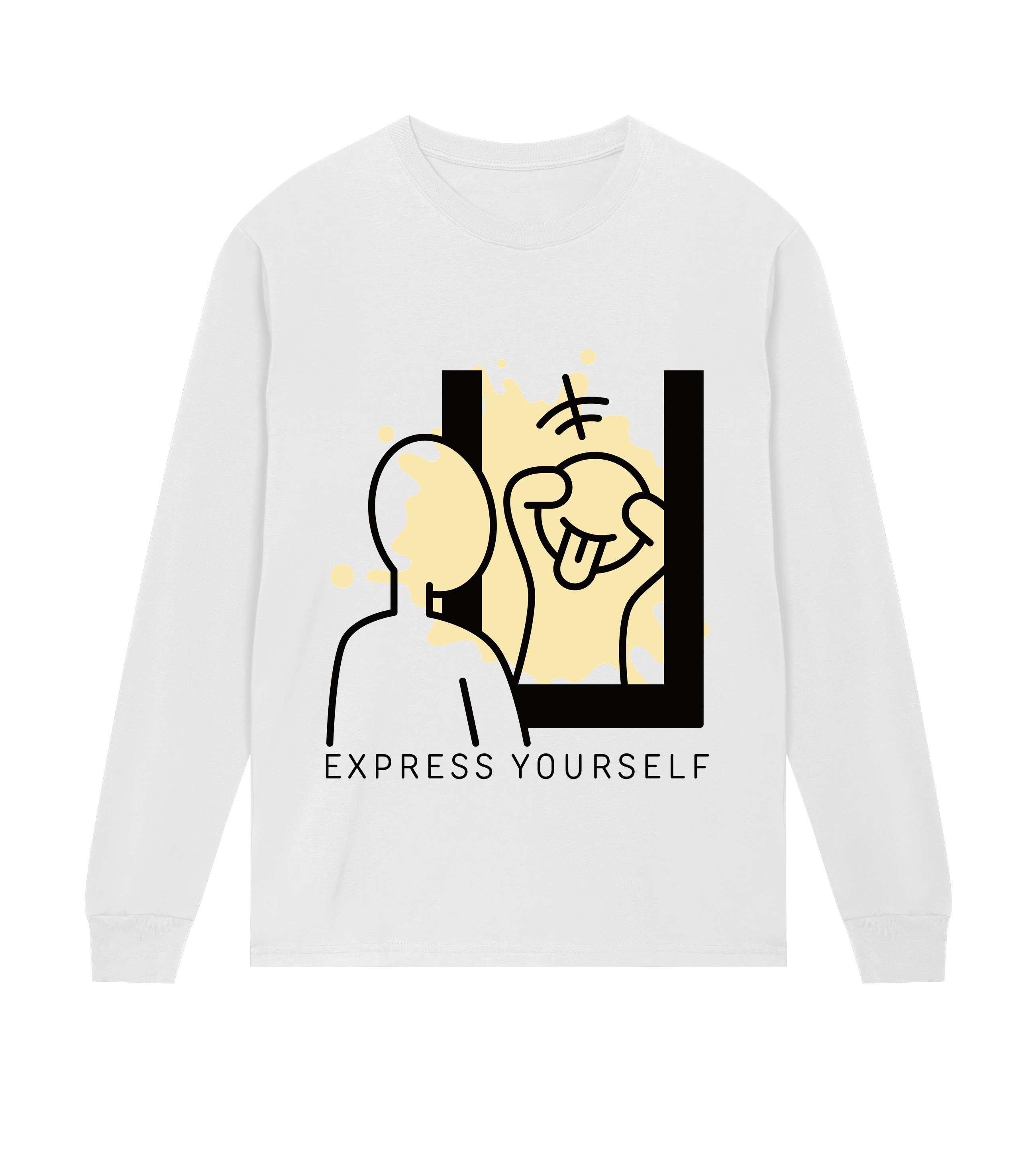 Mirror Moments - Fun and Bold Tee - White S men